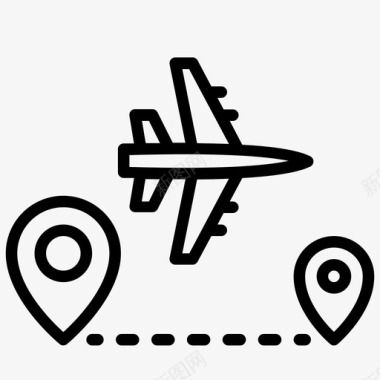 飞机跟踪地图和导航图标