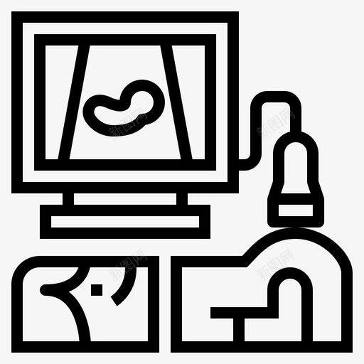 超声波医学怀孕svg_新图网 https://ixintu.com 超声波 医学 怀孕 技术 产科