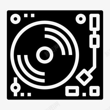转盘dj音乐播放器图标