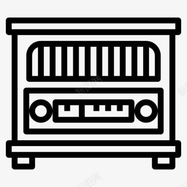 老式收音机电子音乐图标