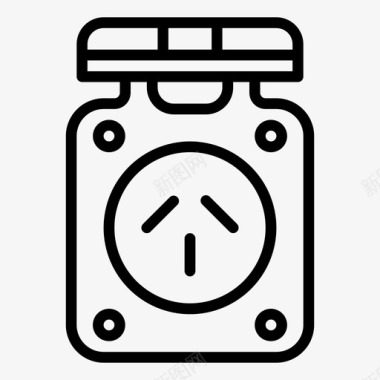 电插座野营图标