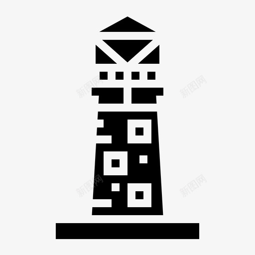 灯塔海滩信号svg_新图网 https://ixintu.com 灯塔 海滩 信号塔 建筑物 实心 图标