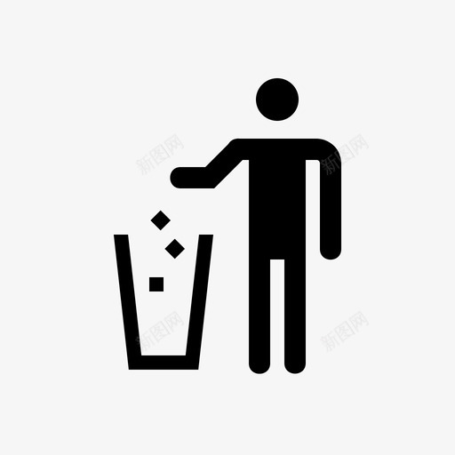 垃圾桶篮子不要乱扔垃圾svg_新图网 https://ixintu.com 垃圾桶 篮子 不要 乱扔 垃圾 人类 回收