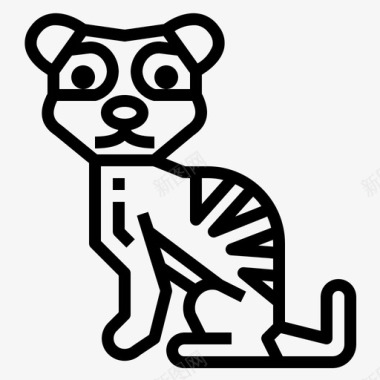 猫鼬动物野生动物图标