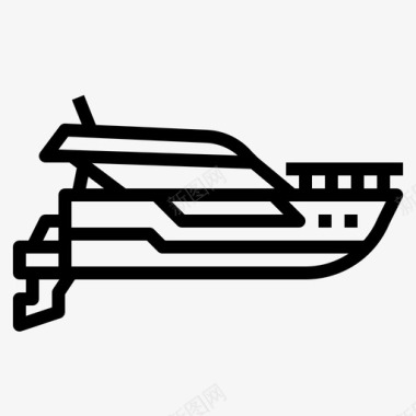 快艇轮船运输图标