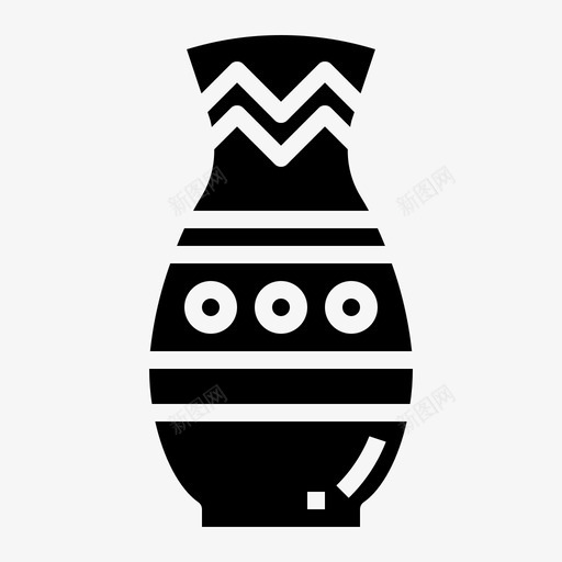 花瓶文化罐子svg_新图网 https://ixintu.com 花瓶 文化 罐子 传统 家具 实心 图标