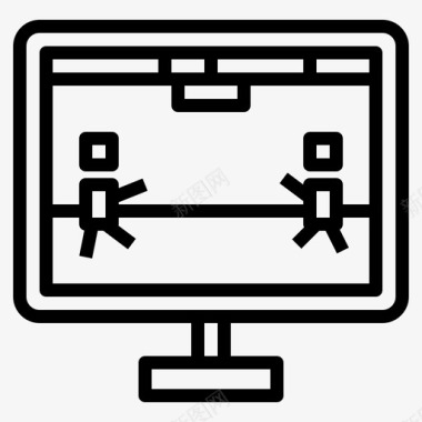 格斗游戏动作游戏监视器图标