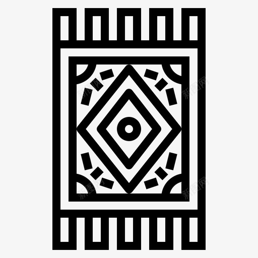 地毯装饰布料svg_新图网 https://ixintu.com 家具 地毯 装饰 装饰布 布料 图标