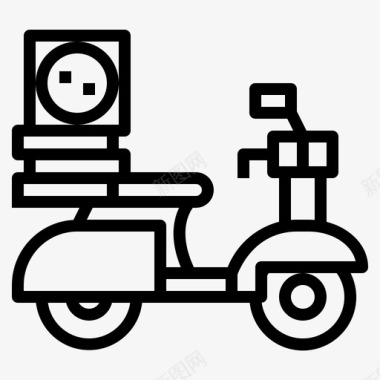 送餐快餐摩托车图标