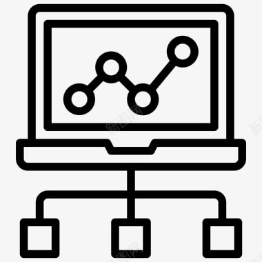 数据分析网络与通信图标