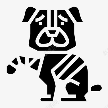 绷带狗医疗图标