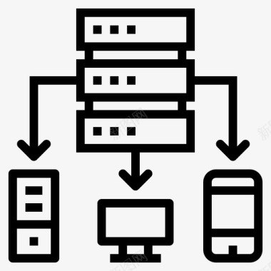 服务器技术数据库网络图标
