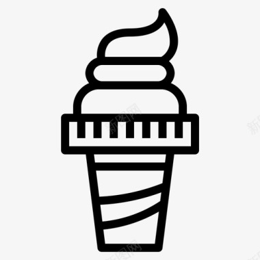 冰淇淋筒沙漠软服务图标