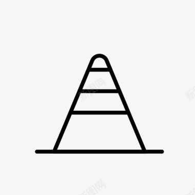 圆锥体建筑标志图标