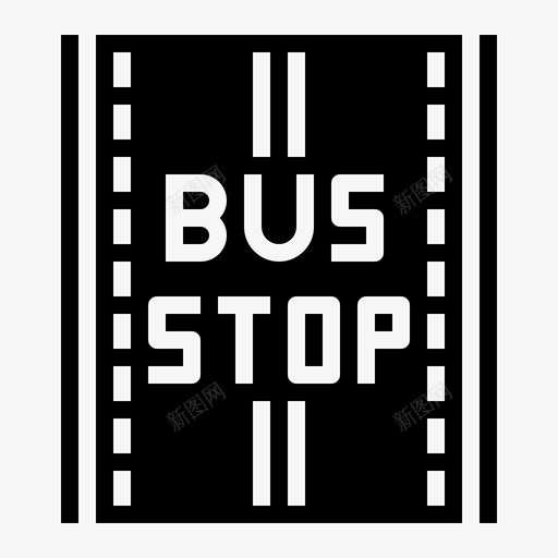 路面公交车站道路svg_新图网 https://ixintu.com 公交车 公交 车站 路面 道路交通