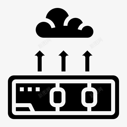 传输设备箭头云svg_新图网 https://ixintu.com 传输设备 箭头 交换 数据传输