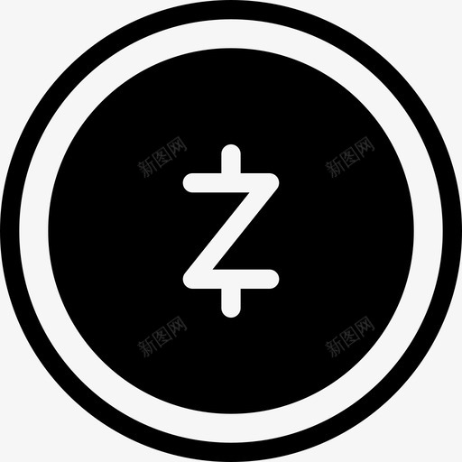 zcash区块链硬币svg_新图网 https://ixintu.com 区块 硬币 暗黑 灰色市场 隐私 主要 货币