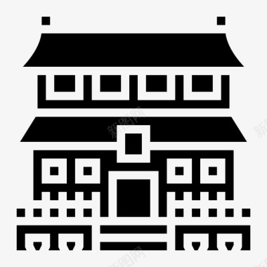 紫禁城建筑实体图标图标