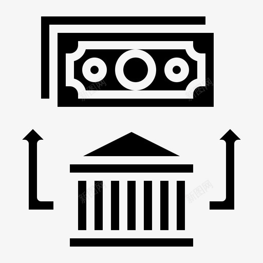银行转帐商业金融svg_新图网 https://ixintu.com 转帐 银行 商业 金融 钱实