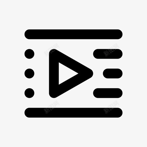 播放列表库电影svg_新图网 https://ixintu.com 多媒体 播放列表 电影 视频 线路