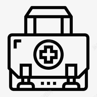 急救箱设备医疗保健图标