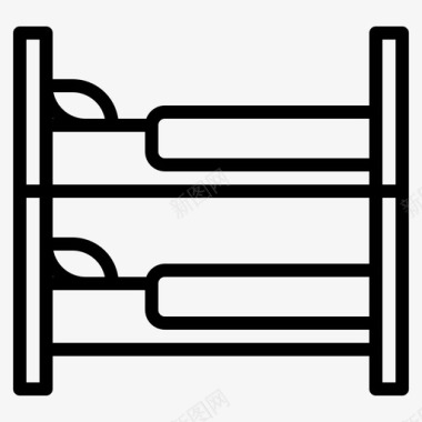 招待所床双层床图标