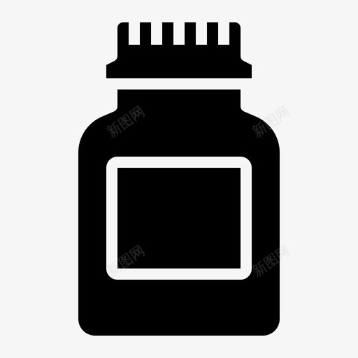 采购产品维生素瓶子药品svg_新图网 https://ixintu.com 瓶子 采购 产品 维生素 药品 药房 补充 固体 容器
