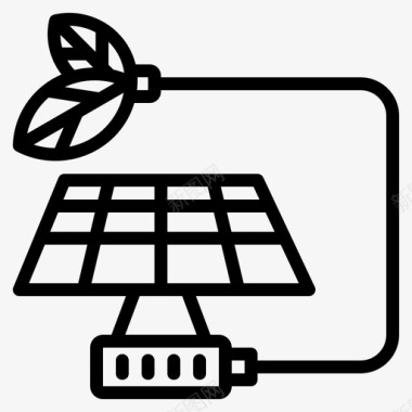 太阳能环保发电机图标