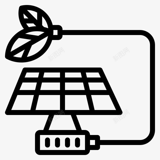 太阳能环保发电机svg_新图网 https://ixintu.com 太阳能 环保 发电机 面板 太阳能电池 线路