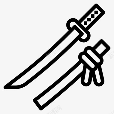 武士刀日语剑图标