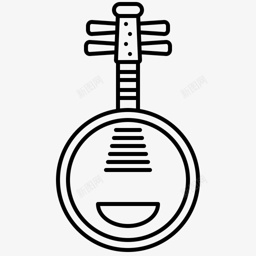 古代中国乐器svg_新图网 https://ixintu.com 中国 乐器 古代 吉他 月琴 月琴图片 音乐