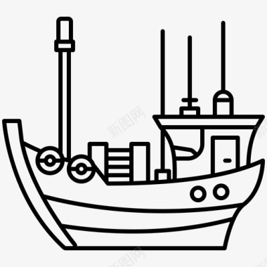 船渔业海洋图标