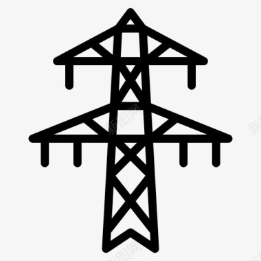 电电塔能源图标