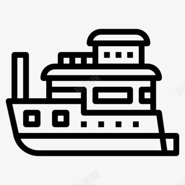 游艇交通工具图标