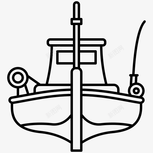船渔业海洋svg_新图网 https://ixintu.com 渔业 海洋 拖网 渔船 运输 视线