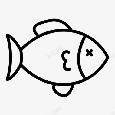 鱼食物油炸图标