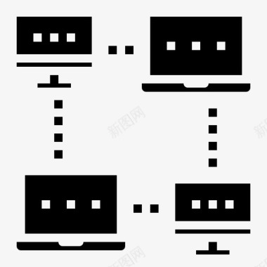 网络工作流网络和数据库图标