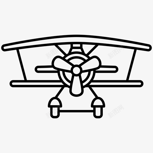 飞机双翼飞机螺旋桨svg_新图网 https://ixintu.com 飞机 运输 双翼 螺旋桨 老式 视图
