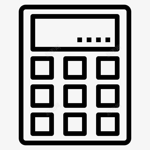 计算器数学技术svg_新图网 https://ixintu.com 计算器 数学 技术 技术工 工具 商务 大纲