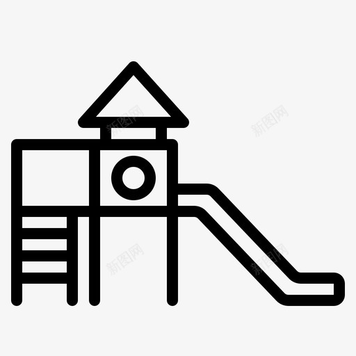 滑梯小孩公园svg_新图网 https://ixintu.com 操场 滑梯 小孩 公园