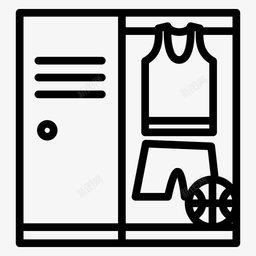 篮球运动员储物柜球衣房间svg_新图网 https://ixintu.com 篮球 运动员 储物柜 球衣 房间