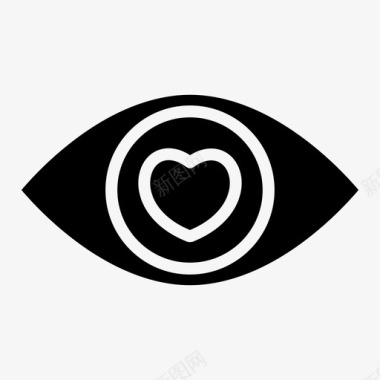 眼睛爱情情人节图标