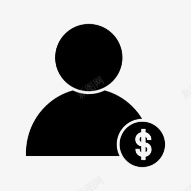 用户支付头像美元图标