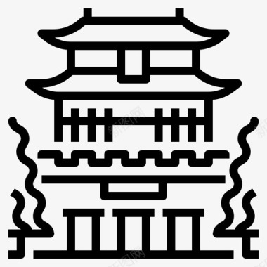 紫禁城建筑中国图标