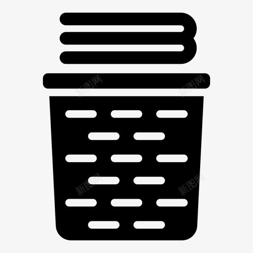 洗衣篮清洁家具svg_新图网 https://ixintu.com 洗衣 清洁 家具 毛巾 雕文
