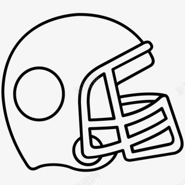 美式足球头盔装备制服图标