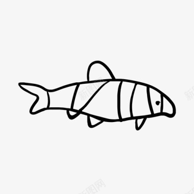 画鱼涂鸦海洋图标
