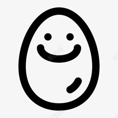 微笑鸡蛋有机图标