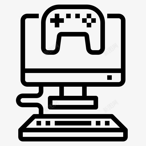 游戏控制器电脑游戏板svg_新图网 https://ixintu.com 游戏 控制器 电脑游戏 电脑 大纲