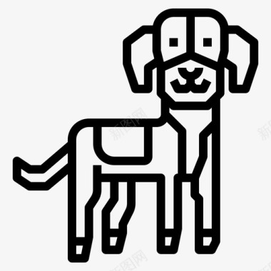 哈尔米顿斯托瓦雷狗狗的轮廓图标